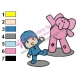 Pocoyo with Elly Embroidery Design 02